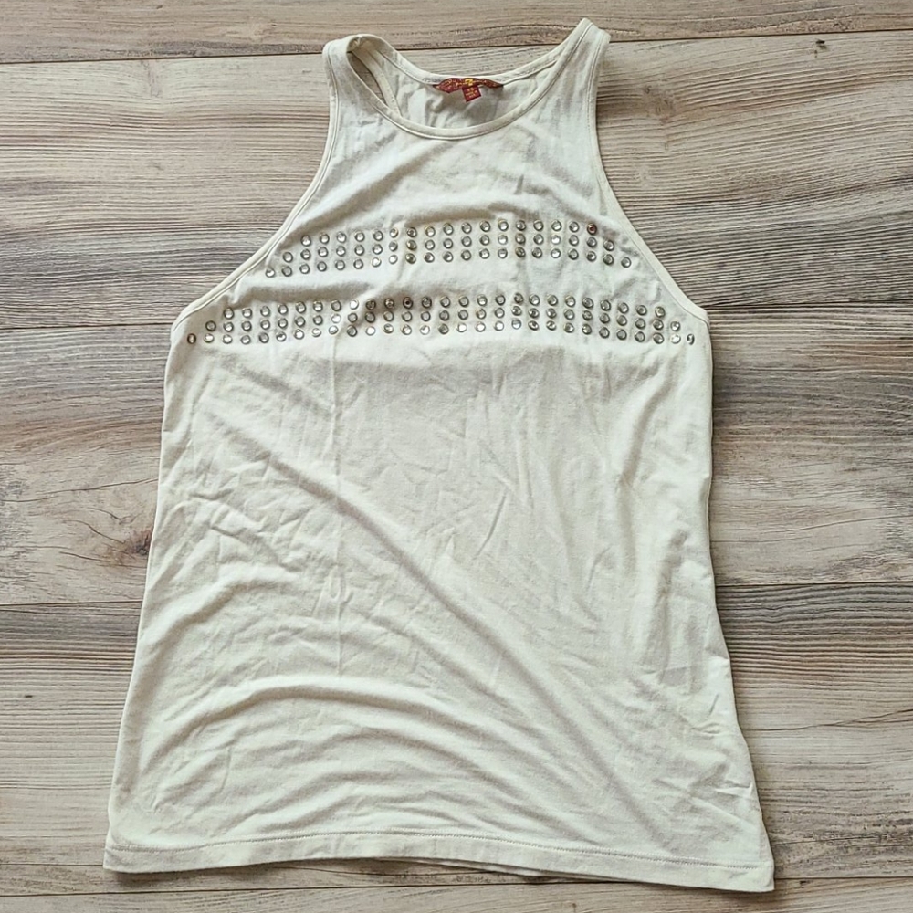 7 for all mankind rhinestone tank